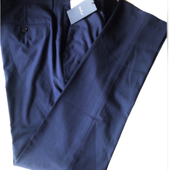 NWT Tailored  Mens Navy Blue Tapered Leg Pants in Size 34x32 - Picture 3 of 7